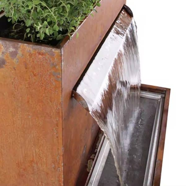 Vaso de aço corten para plantas e água (3)