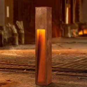 luz exterior de acero corten