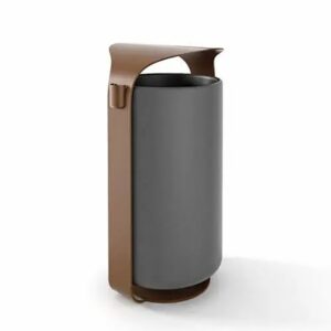cubo de basura de acero corten 90lt