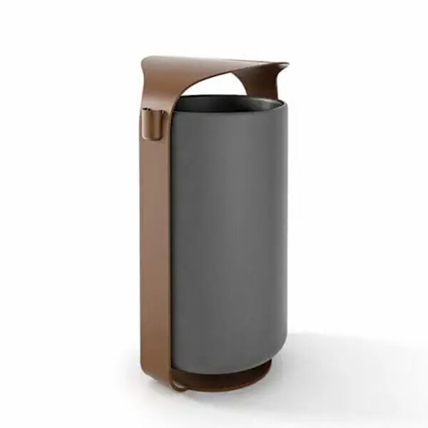 cubo de basura de acero corten 90lt