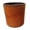 corten steel round plant pot