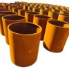 corten steel round plant pot