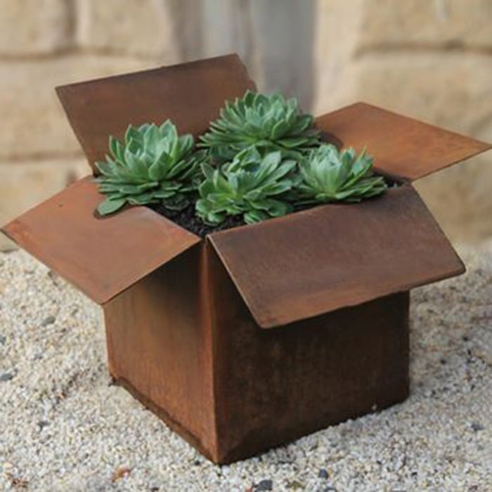 jardineras de acero corten para exterior Forma de cartón