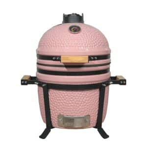stołowy przenośny ceramiczny grill węglowy kolor różowy