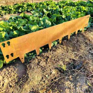 ZXZYHFTY Bordure De Jardin En Métal Ondulé, 25,4 Cm X 3 M, Noir