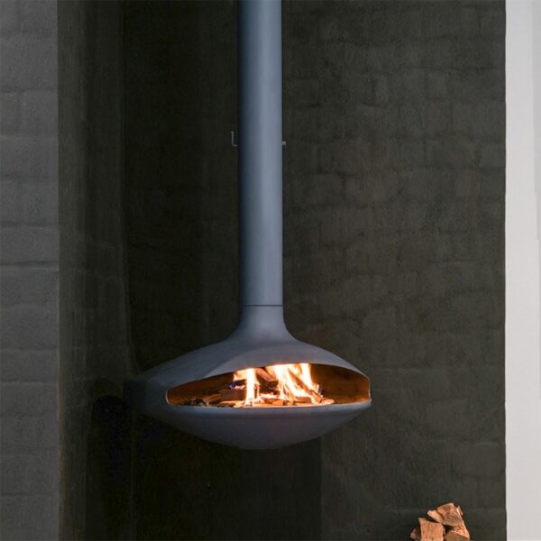 Cheminée intérieure moderne en bois sur mesure