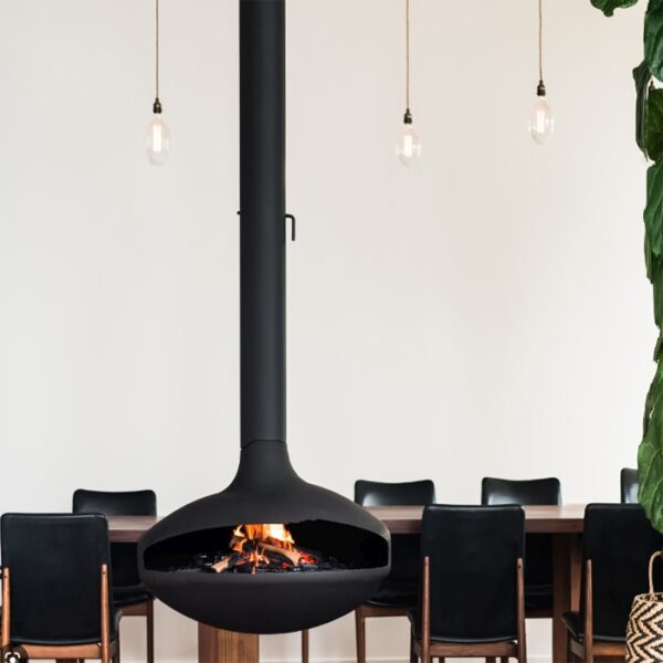 Cheminée intérieure moderne en bois sur mesure
