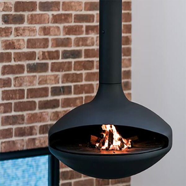 Cheminée intérieure moderne en bois sur mesure