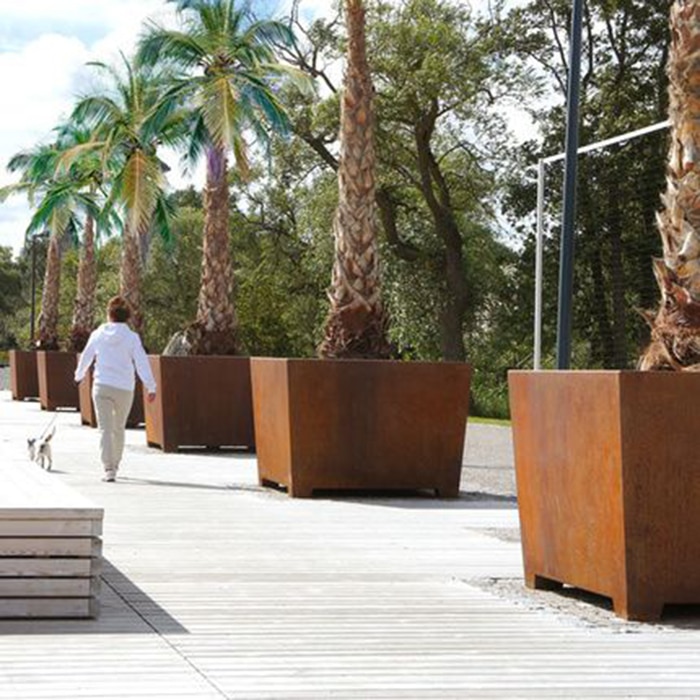 macetas de acero corten