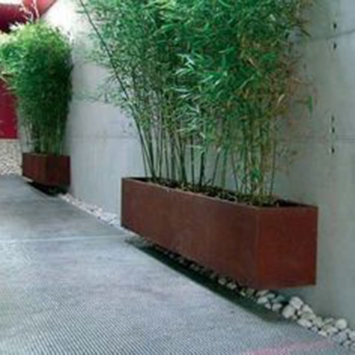 macetas de acero corten