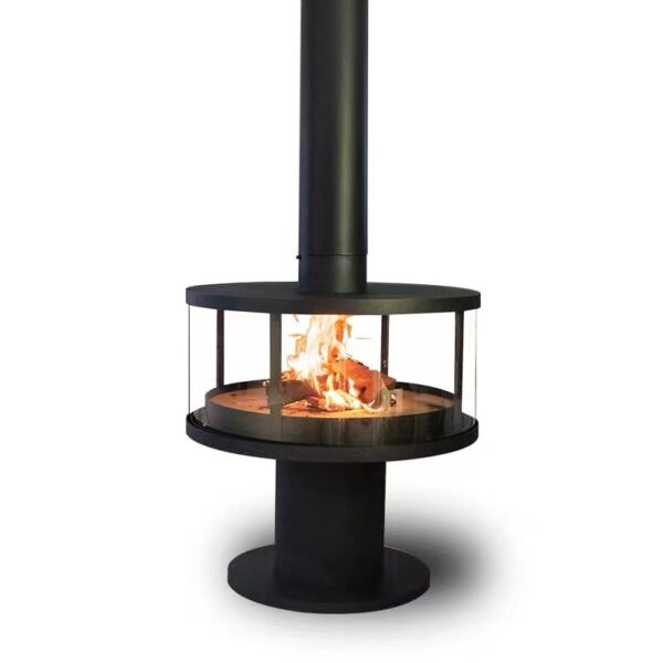 Cheminée intérieure moderne à bois