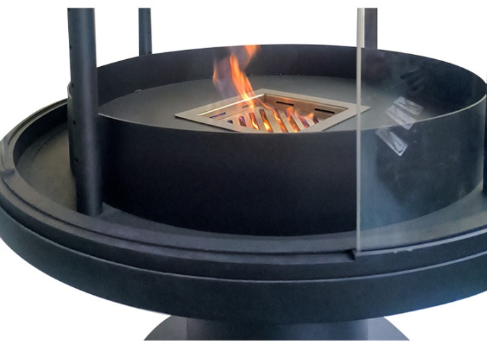 Cheminée intérieure moderne à bois