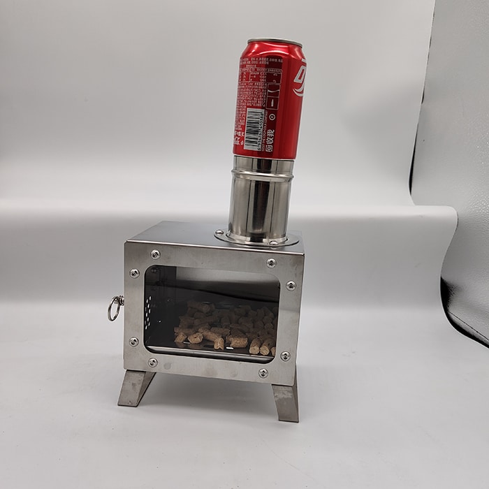 fogão de pellets de mesa em aço inoxidável