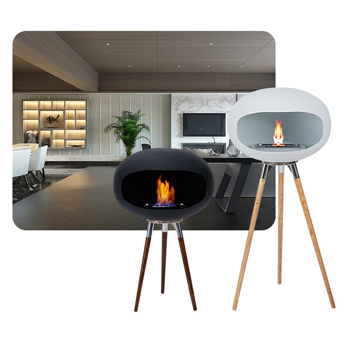Chimenea de etanol independiente