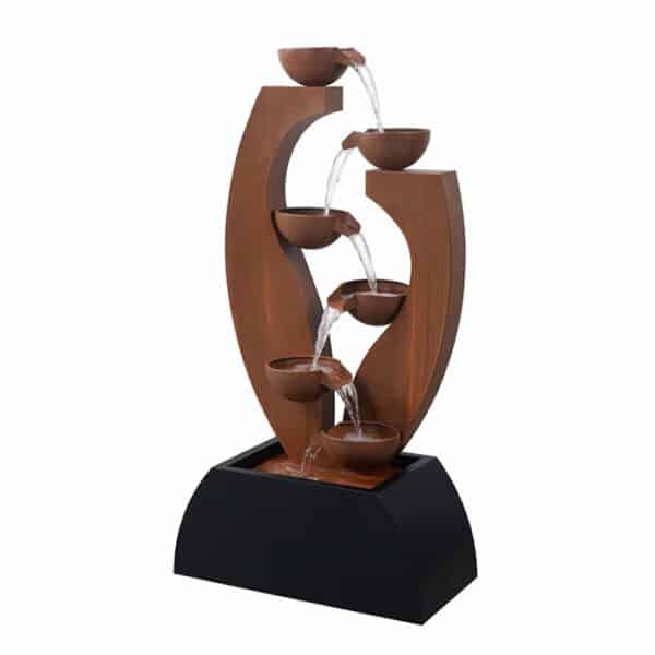 Corten steel tiered waterfall fountain