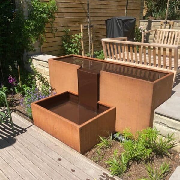 Modern Corten Steel Outdoor Water Curtain