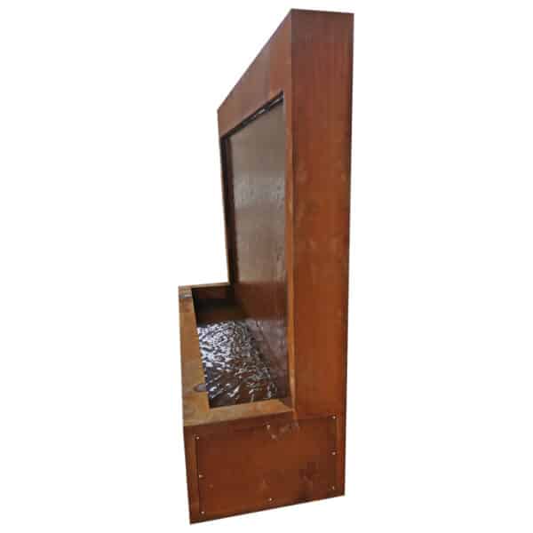 175cm_Corten_Steel_Vertical_Water_Wall_Outdoor_Garden_Water_Feature_with_Reservoir_&_LED_Lights