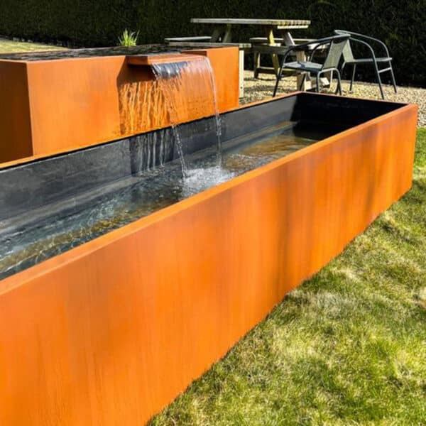 Modern Corten Steel Outdoor Water Curtain