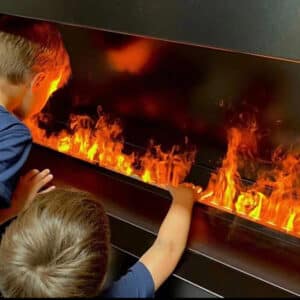 Wall Hanging Electric Fireplace with Ultrasonic Flame