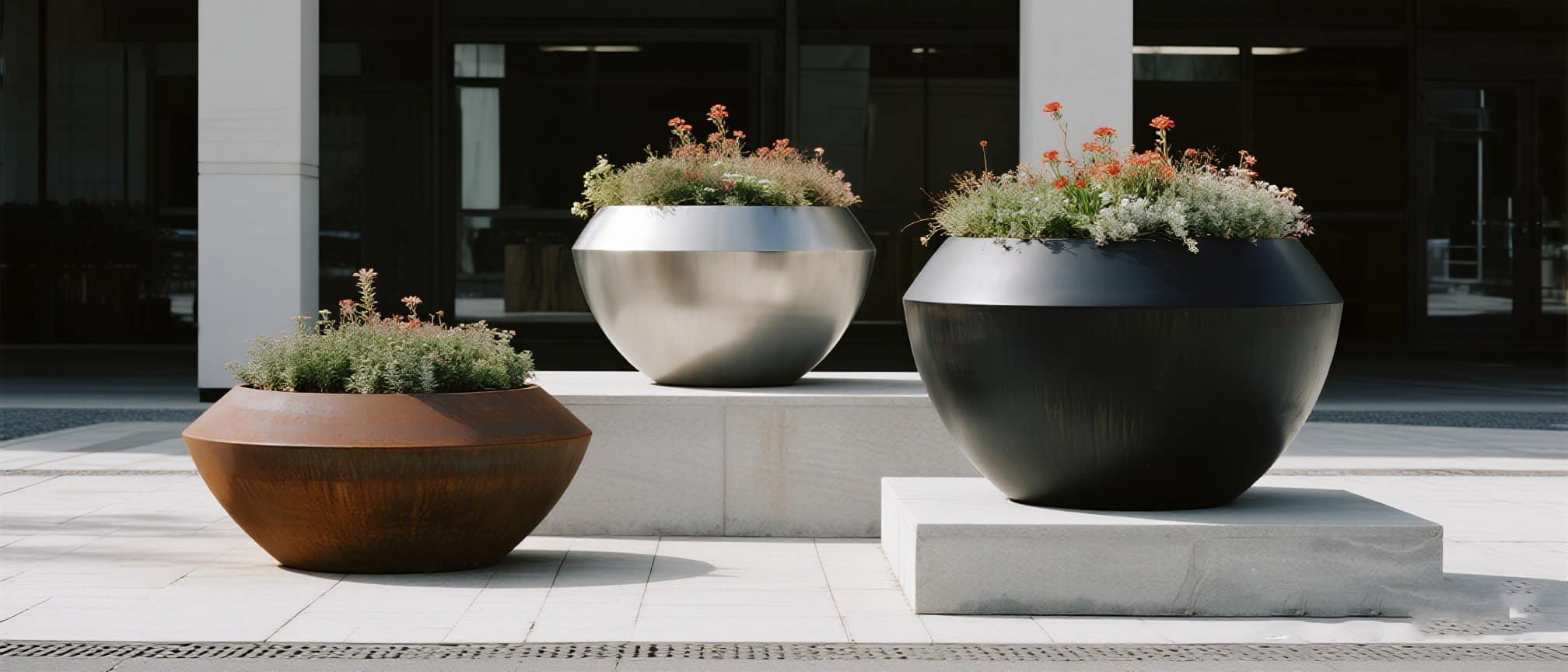 Which Metal Planter is Right for You A Comparison of Corten Steel, Stainless Steel, and Aluminum Planters 1