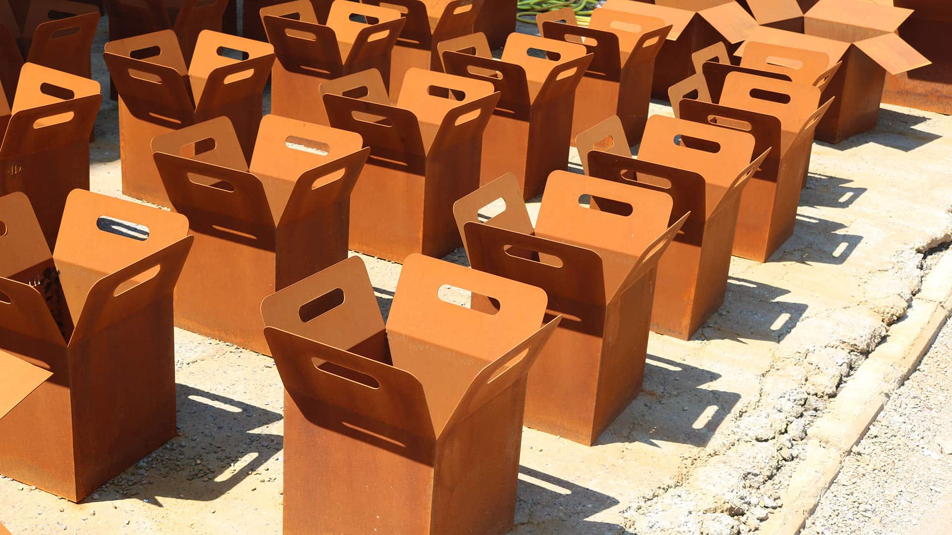 corten steel planter factory