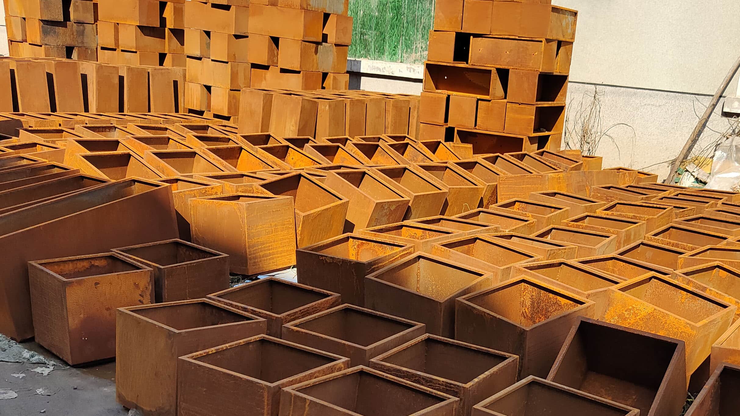corten steel planter factory