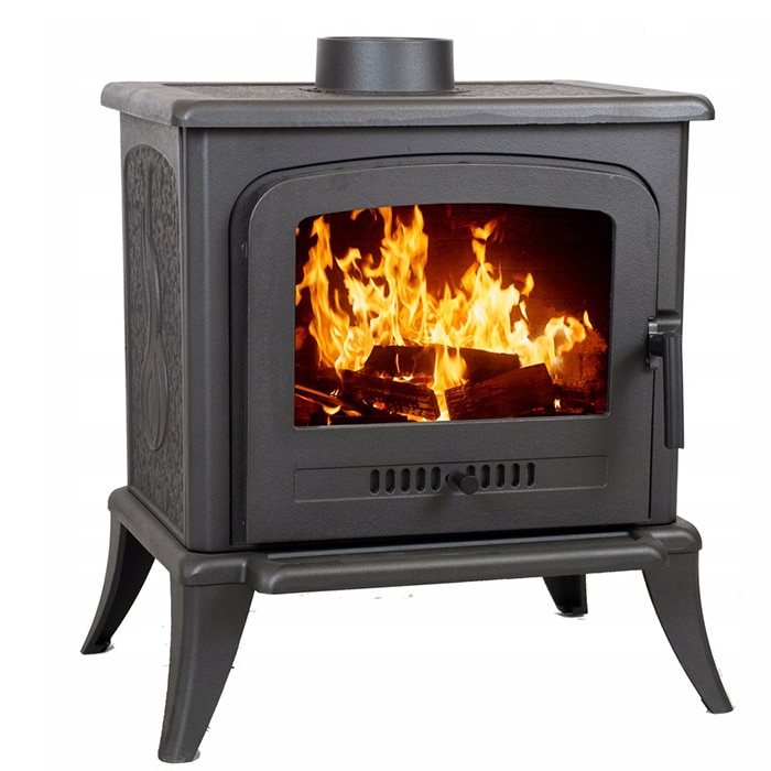 wood burning fireplace